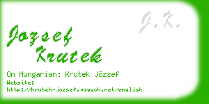 jozsef krutek business card