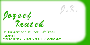 jozsef krutek business card